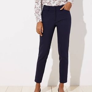 LOFT Navy Julie Skinny Ankle Pants Trousers Sz 10